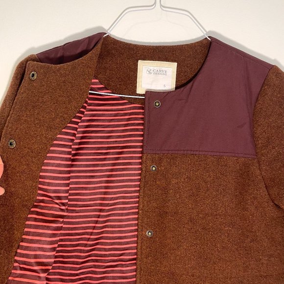 Carve Designs Brown and Purple Paneled Jacket - Picture 4 of 6